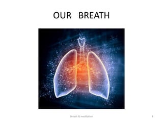 OUR BREATH
8
Breath & meditation
 