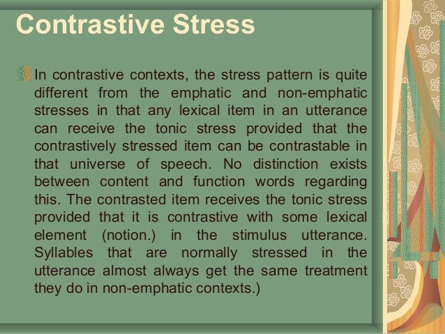 Stress and intonation