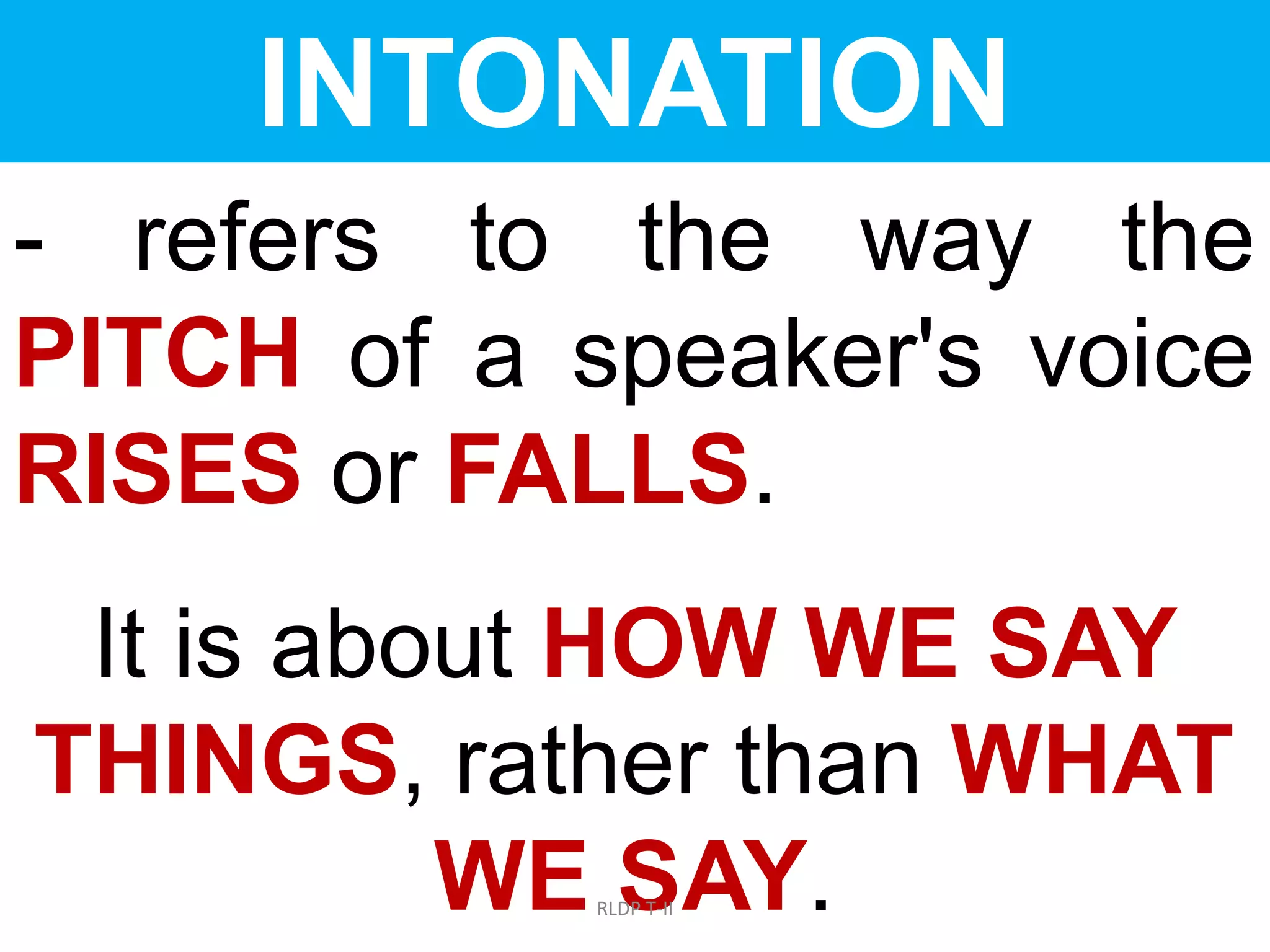 Stress and intonation | PPTX