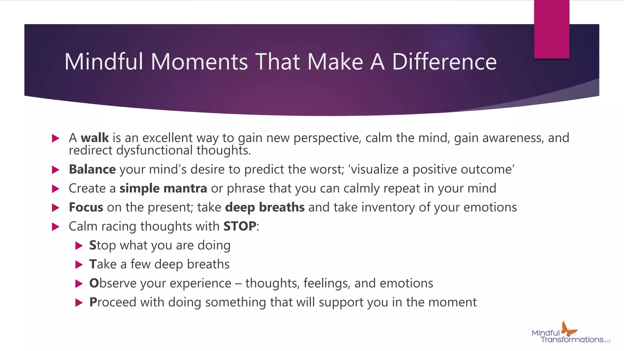 Resilience Mindfulness And Stress Reduction Ppt