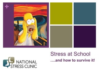 Stress at School ….and how to survive it! 
