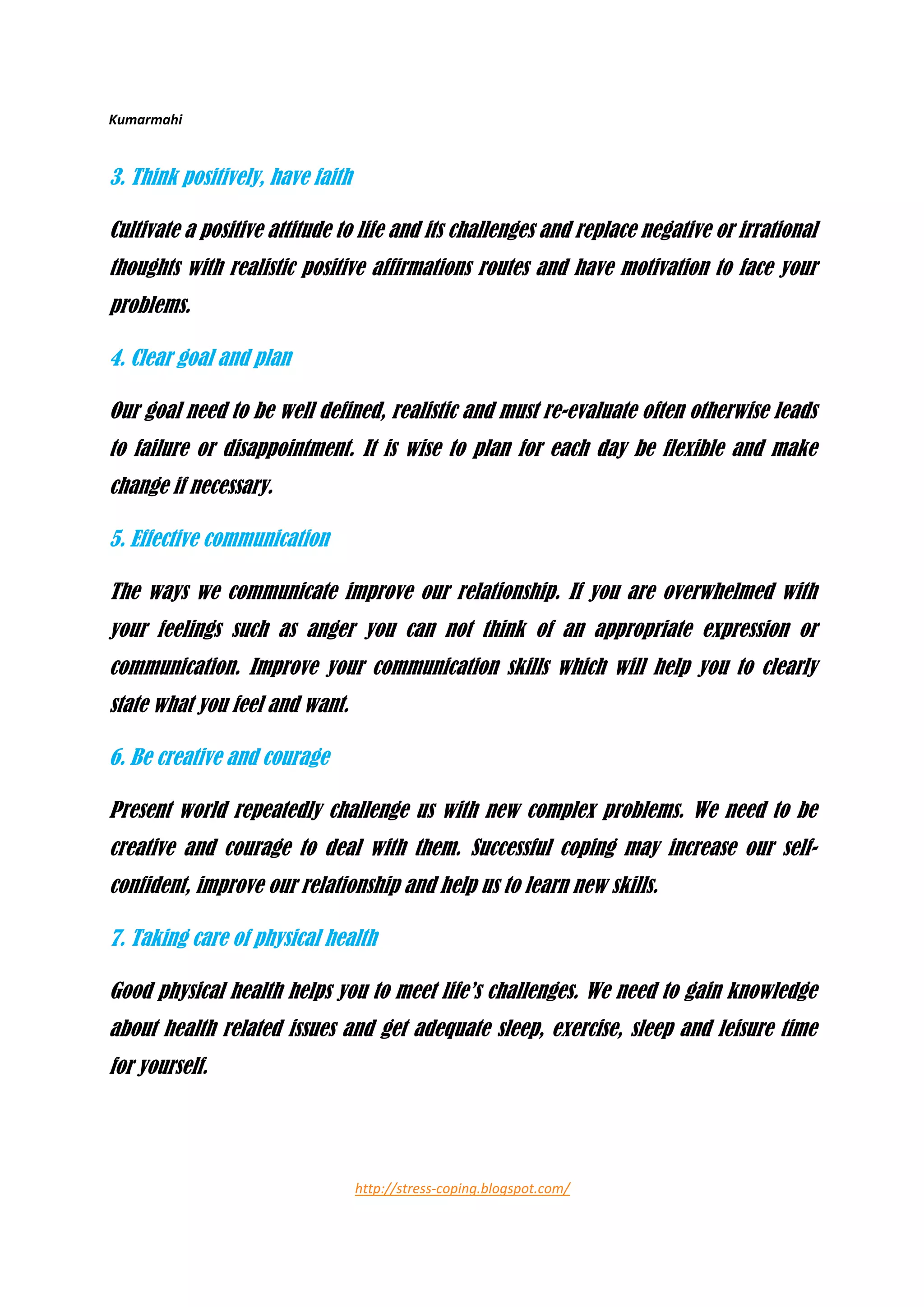 Stress Coping Skills Ebook