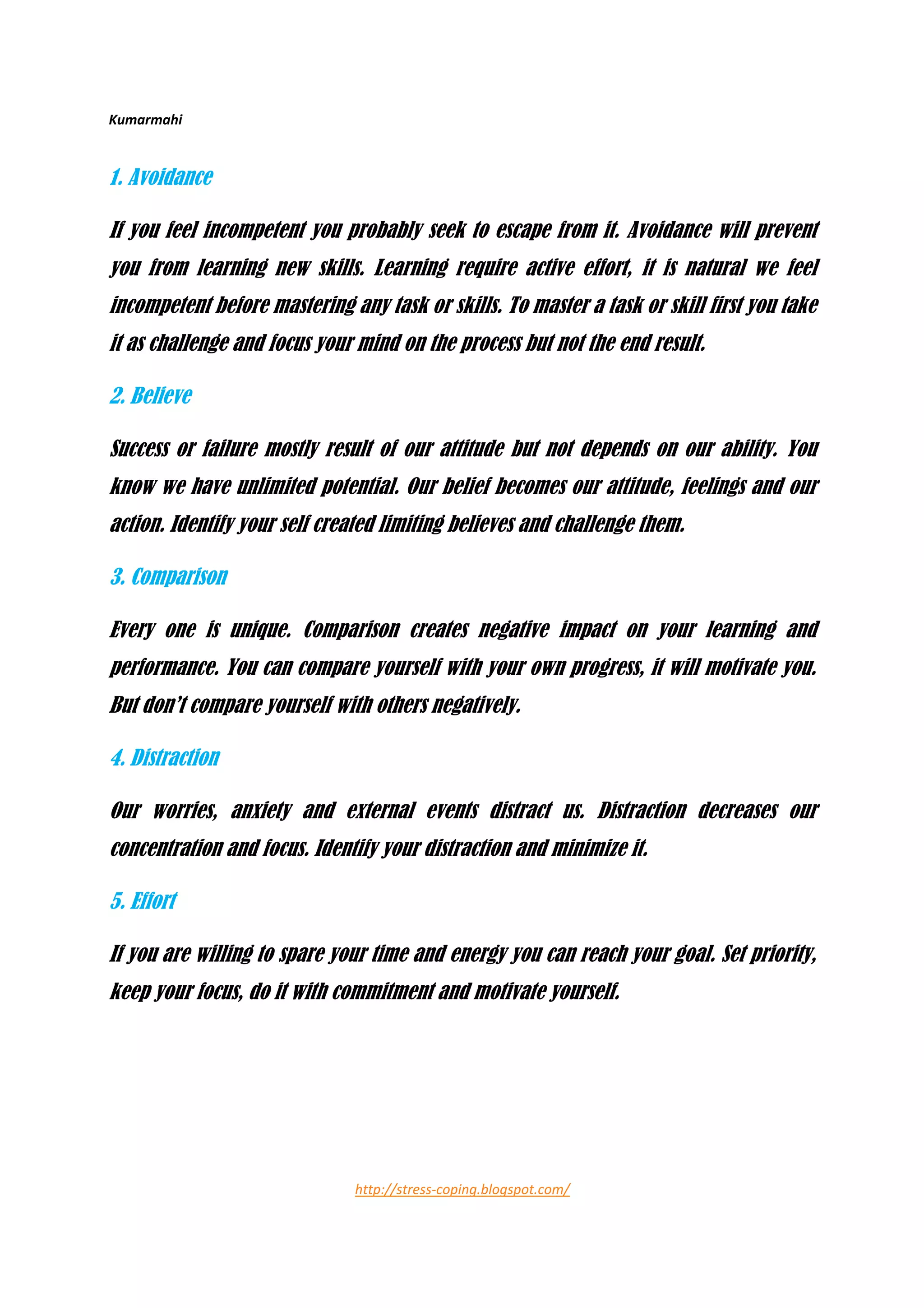 Stress Coping Skills Ebook