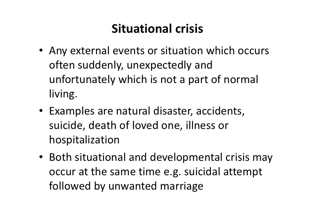 crisis examples