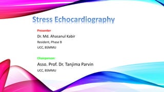 Presenter
Dr. Md. Ahasanul Kabir
Resident, Phase B
UCC, BSMMU
Chairperson:
Asso. Prof. Dr. Tanjima Parvin
UCC, BSMMU
 