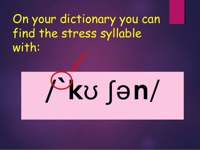 Stressed syllables