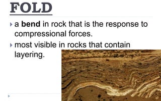 Fold Rocks Symbols STRESSES, FOLDS AND FAULTS.pptx