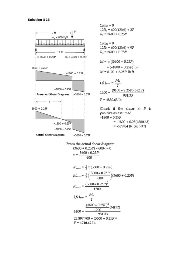 Solution of Chapter 05 stresses in beam Strength of Materials by