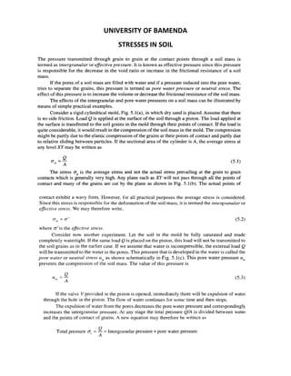 UNIVERSITY OF BAMENDA
STRESSES IN SOIL
