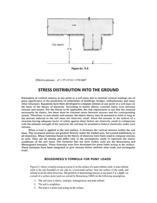STRESS DISTRIBUTION INTO THE GROUND