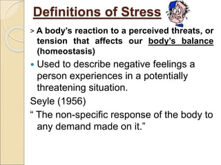 Stress in sports | PPT
