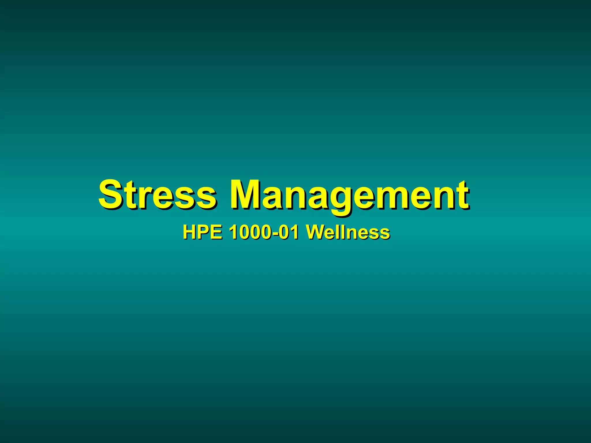 Stress HPE PPT