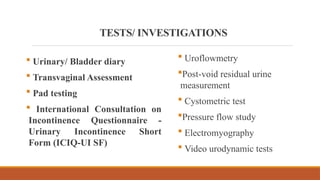 Stress Incontinence MANAGEMENT IN PHYSIOTHERAPY | PPTX