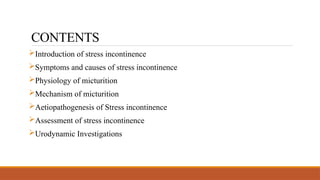 Stress Incontinence MANAGEMENT IN PHYSIOTHERAPY | PPTX