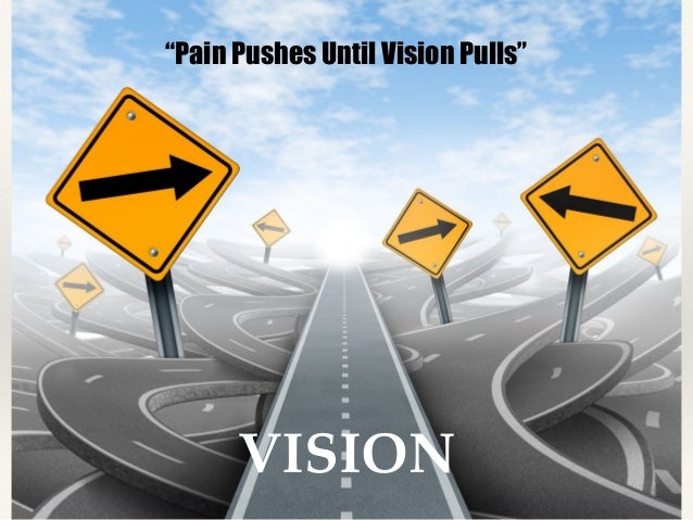 Billedresultat for pain pushes until the vision pulls