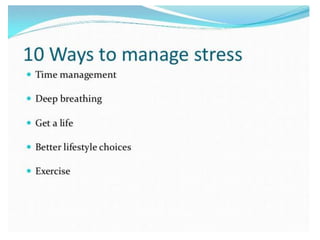 PPT on Stress manage,