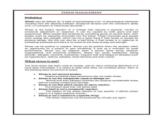 PPT on Stress manage,