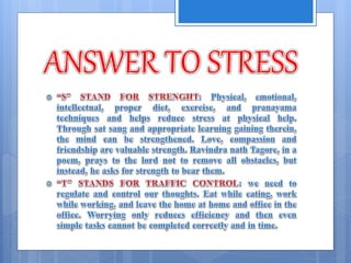 Stress management