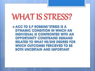 Stress management