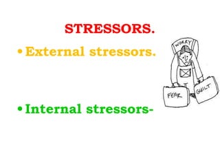 STRESSORS. External stressors. Internal stressors- 