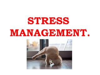 STRESS
MANAGEMENT.
 