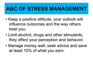 stress management PPT by Ms.Kiran Patel