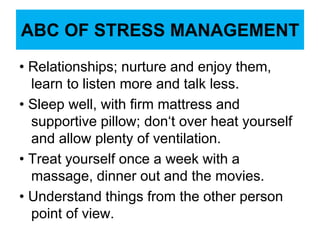 stress management PPT by Ms.Kiran Patel