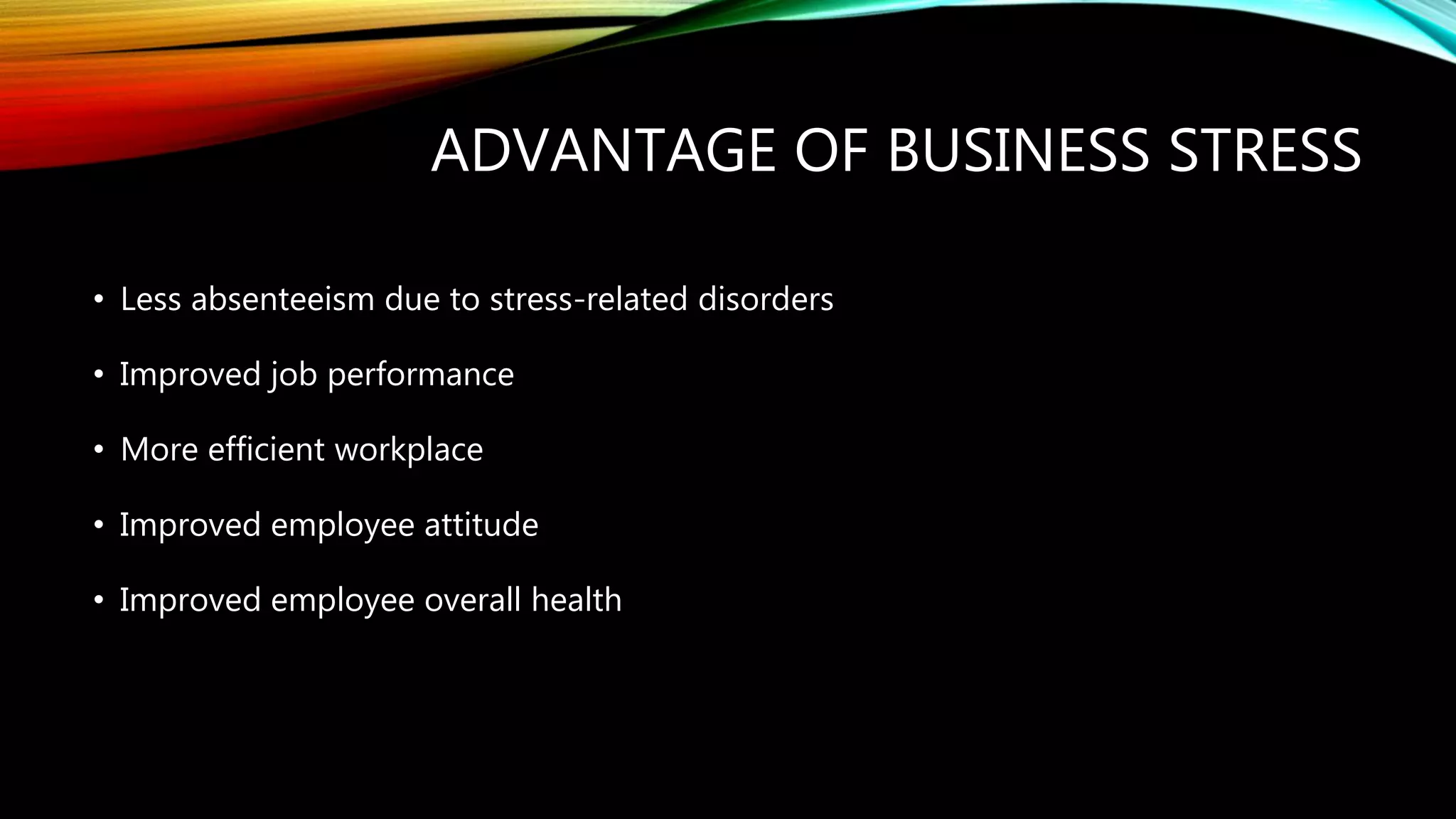 Curated visual reference: Absenteeism Due To Stress Reference: Stress Management Ppt