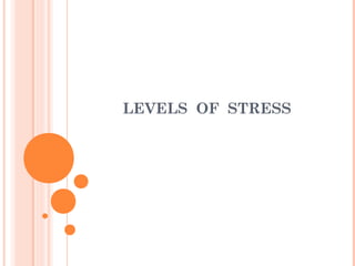 LEVELS OF STRESS
 