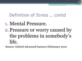 Stress management slideshare | PDF