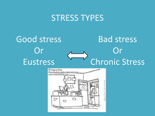 The answer can be yes or no.What is stress cont….These reactions can have positive and negative effects.