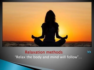 Stress management and relaxation techniques ppt by me | PPTX