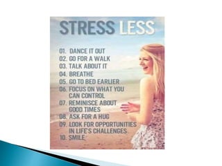 Stress management and relaxation techniques ppt by me | PPTX