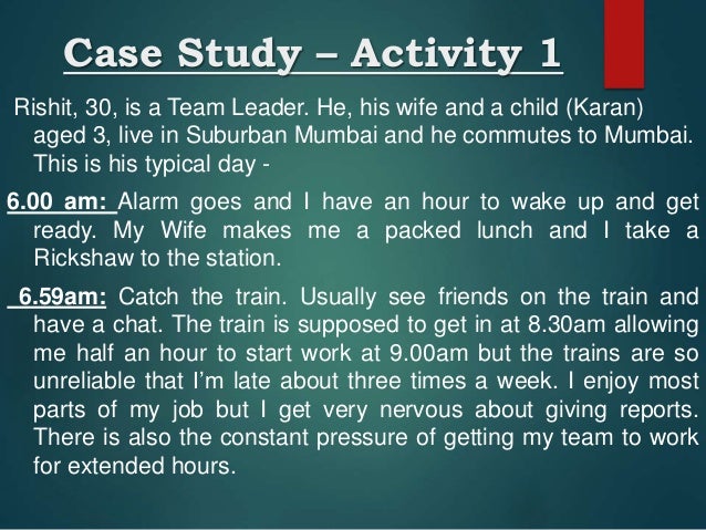 case study for stress management