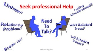 Seek professional Help
23 Jan, 22 PPAI/ strs mgt/web 28
 