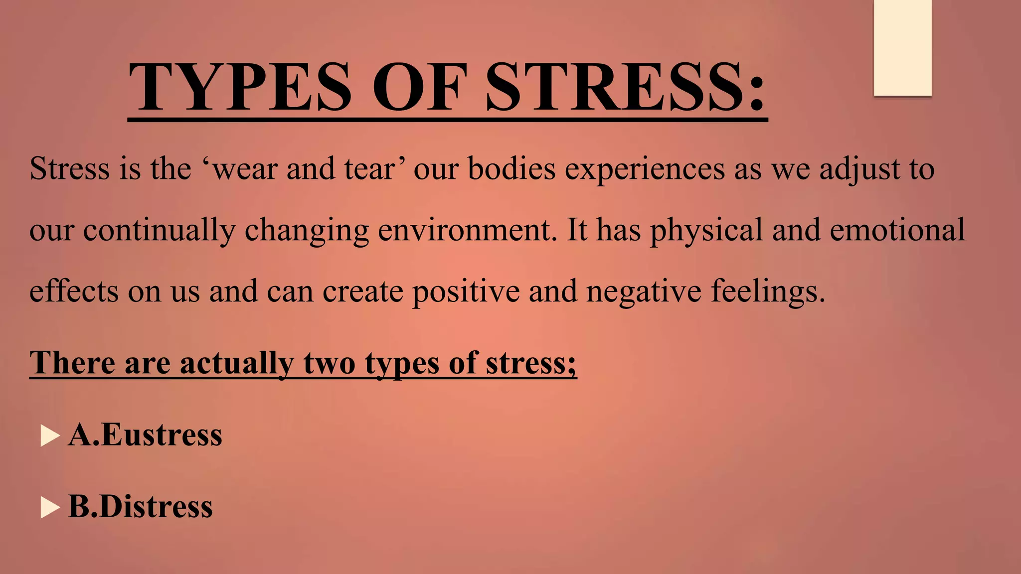 Stress management |Types of stress | PPTX