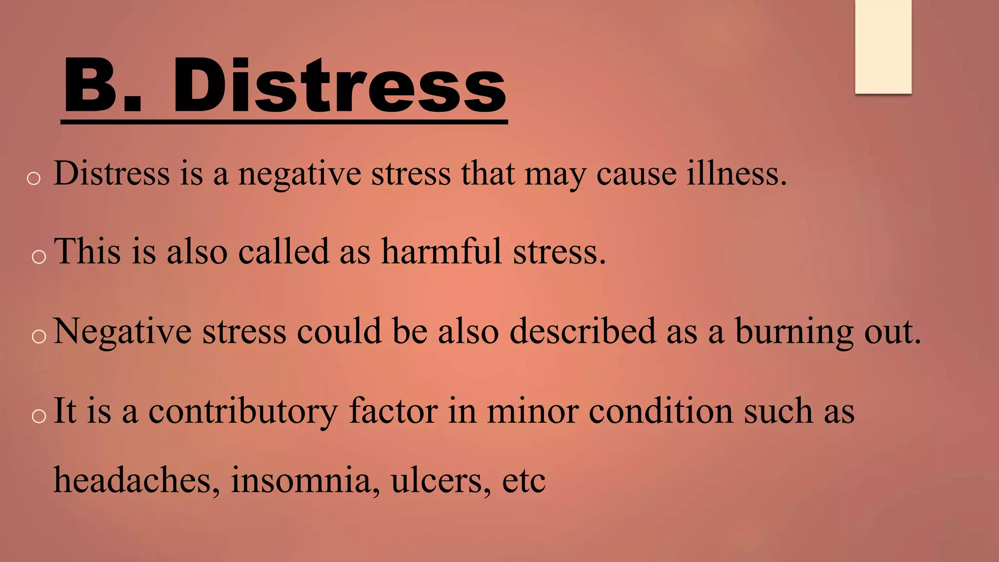 Stress management |Types of stress | PPTX