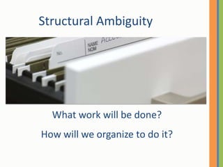 What you don’t know has a structure