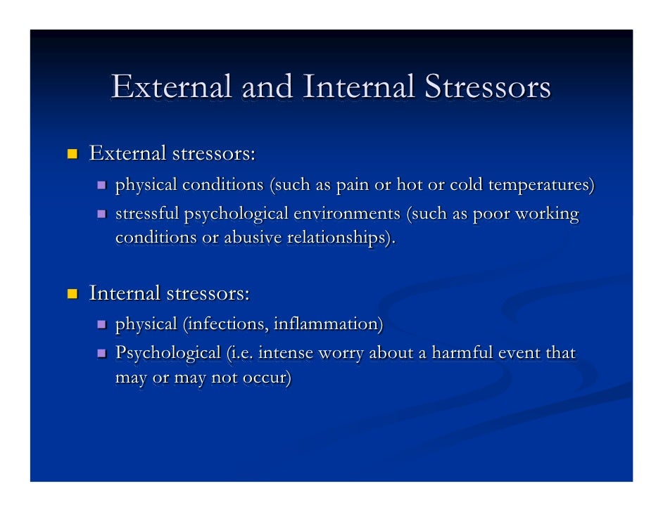 Internal And External Factors Of Role Stress