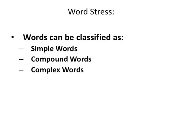 stress presentation in simple word