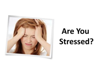 Are You
Stressed?
 