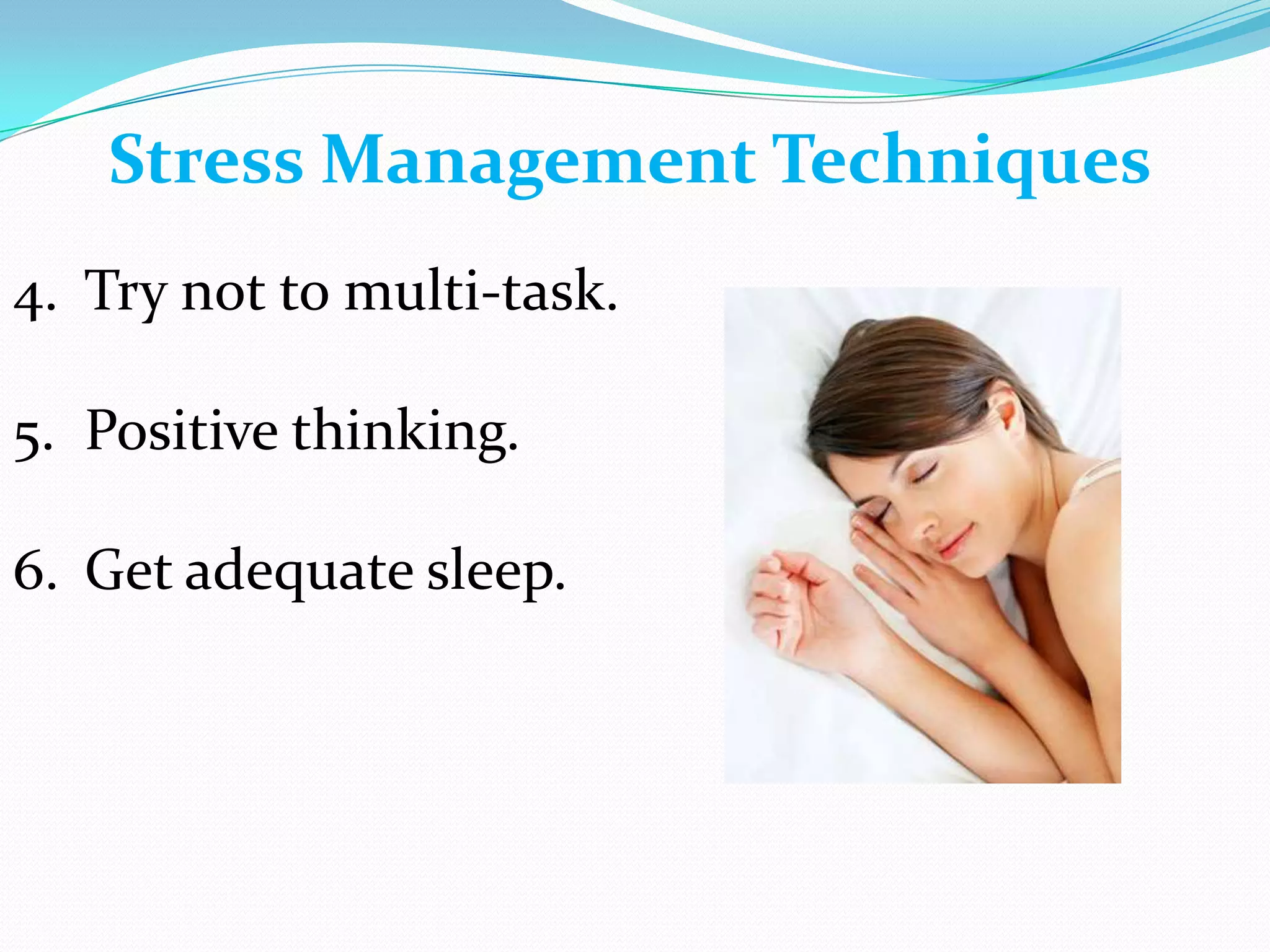 Stress reduction techniques | PPTX