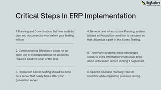 Stress testing ERP frameworks
