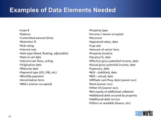 Examples of Data Elements Needed

17

 