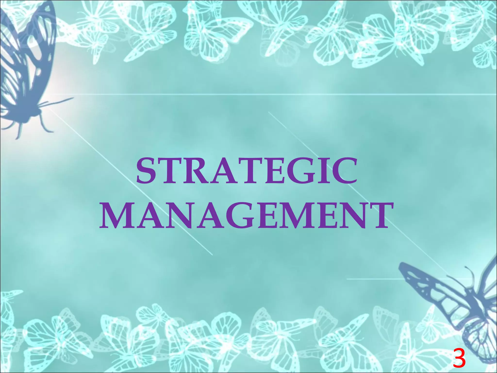 STRATEGIC
MANAGEMENT
3
 