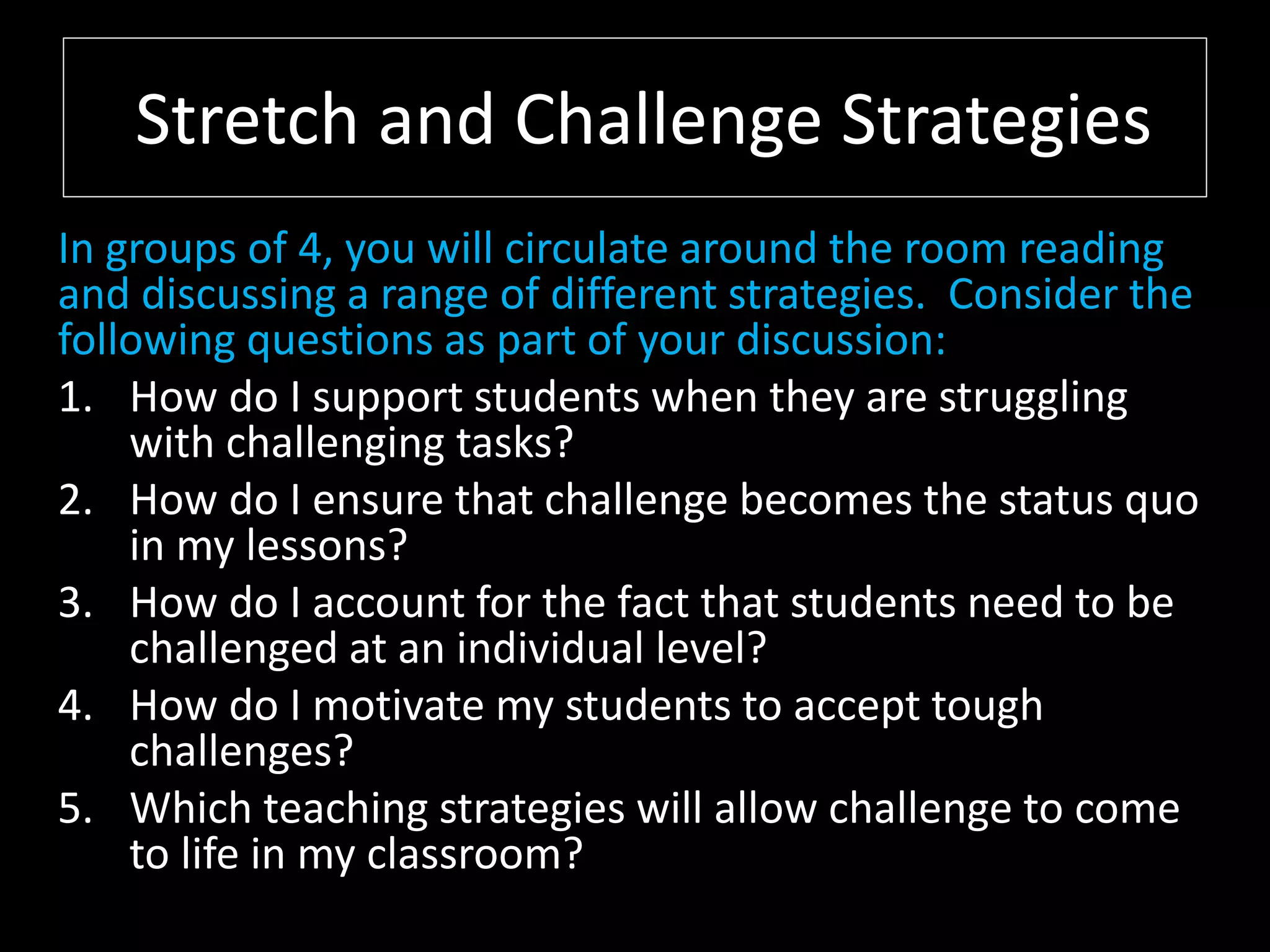 Stretch and challenge cpd | PPTX