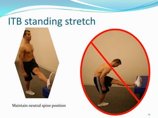 ITB standing stretch14Maintain neutral spine position