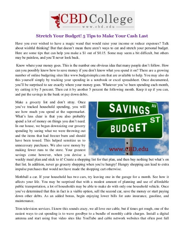 stretch your budget 5 tips to make your cash last