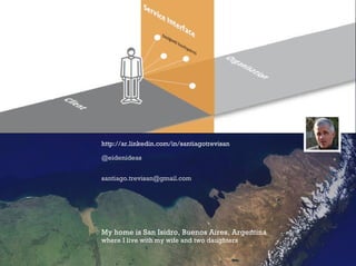 2009
ST Diseño - Microenterprise - Design & Communication Business Management, Web and Graphic Design
Altermedia - today Grupo Oxean - www.oxean.com.ar Graphic & Web Designer
+ Design and Development of Strategic and Creative Proposals for New Business.
+ Account Management and Supervision of a Team with up to 5-10 people.
+ Management of Budget and Proposals associated with Export & Local Services operations.
+ Export & Local Projects Coordinator, being the link between Commercial, Design and Programming.
+ It was possible to manage and develop projects of the following companies :
Faena Hotels, Everlands, McDonalds, Guggenheim, Epeople-C, Elite US, Medcenter, Calsa, Tipoiti, Naranpol, Ediciones SM
+ Website Design & Development.
+ Account Management of Web Portals.
+ Management of development suppliers from other countries.
+ It was possible to manage and develop projects of the following companies :
Hoteles Silken, Restaurant Lágrimas Negras, Triangle Postals
+ Logo & Brochure Graphic Design.
+ Website Design & Programming.
SEPTEMBER
2003
DECEMBER
2004
JANUARY
2001
JANUARY
1999
JANUARY
2000
DECEMBER
Aóniken Diseño - Founder Partner -Web Design & Communication Business Management, Branding & Web and Graphic Design
2008
APRIL - JUNE
Estudio Mariscal - www.mariscal.com - Barcelona, Spain Web Design & Project Management
+ Initial contact to open the new Multimedia Professorship .
+ Creation of a team of teachers from Santa Fe and Buenos Aires.
2006
JULY - NOVEMBER
Multimedia Professorship UNL (Universidad del Litoral) - Santa Fe, Argentina Professor
+ Design and Development of Strategic and Creative Proposals for New Business.
+ Account Management. Frelance.
+ Management of Budget and Proposals associated with Export & Local Services operations.
+ Export & Local Projects Coordinator, being the link between Commercial, Design and Programming.
+ It was possible to manage and develop projects of the following companies :
Telefónica, Tealosophy, Patagonia Hely Fishing
 