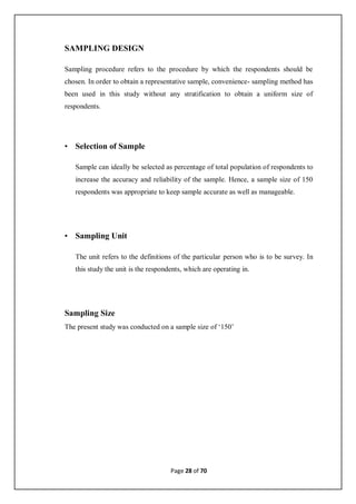 Bba project report final year | PDF